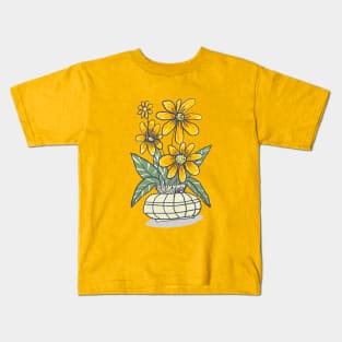 Yellow Flowers Kids T-Shirt